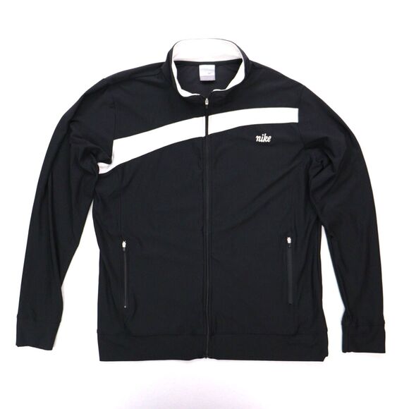 Nike Other - Vintage Nike Jacket Mens XL Black 90s Zip Up Windbreaker Track Sports Stretch